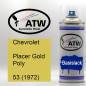 Preview: Chevrolet, Placer Gold Poly, 53 (1972): 400ml Sprühdose, von ATW Autoteile West.